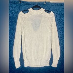 Cold shoulder sweater